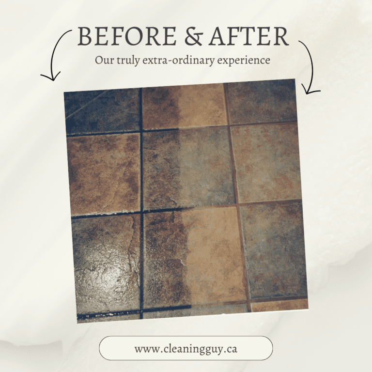 Before after tile clean